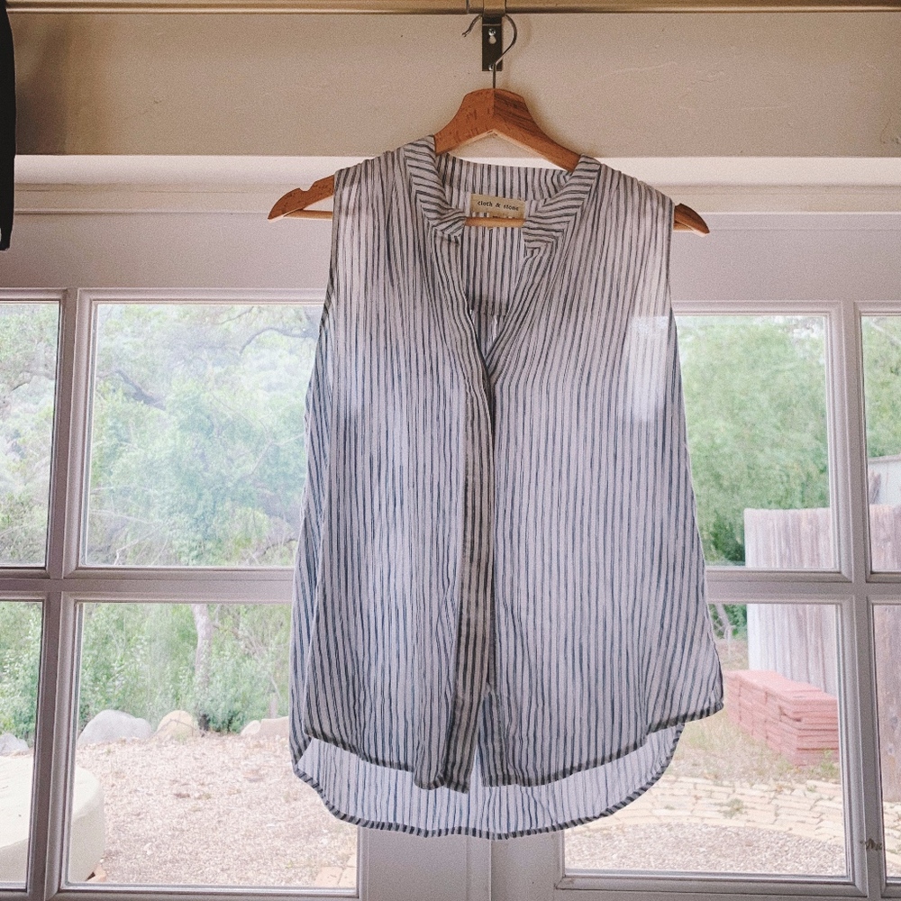 Anthropologie | Cloth & Stone Whisper Stripe Tank